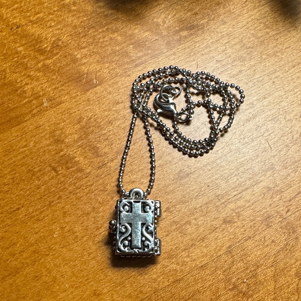 Sterling Silver Cross Locket Necklace